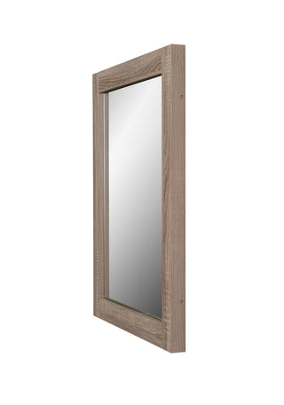 24" Rectangular Mirror with Soft Oak Frame