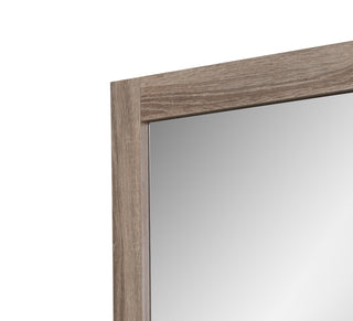 24" Rectangular Mirror with Soft Oak Frame