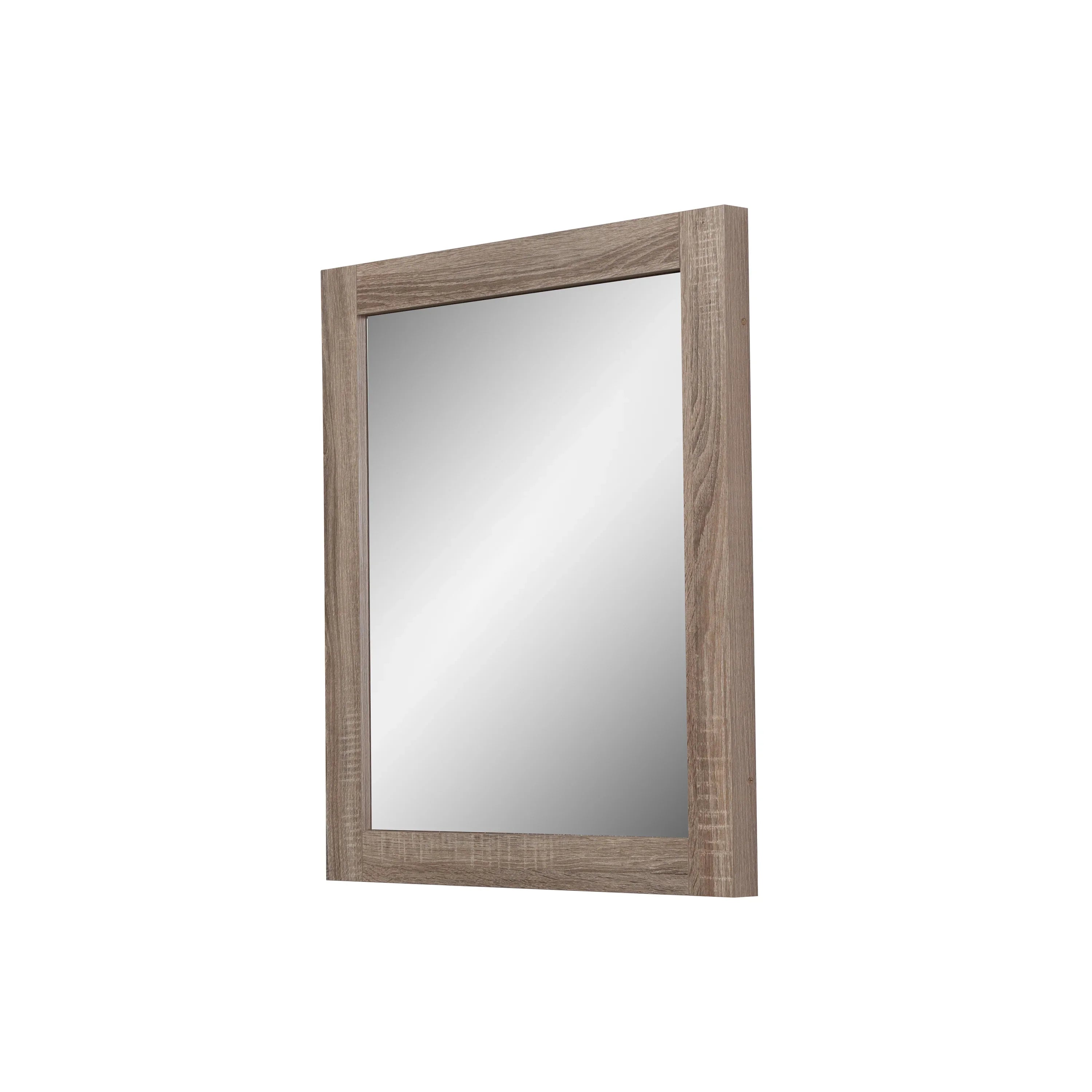 Miroir Rectangulaire 36po avec Cadre en Chêne Doux