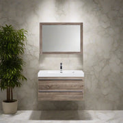 Miroir Encadré Sofia 36po en Fini Chêne Tendre