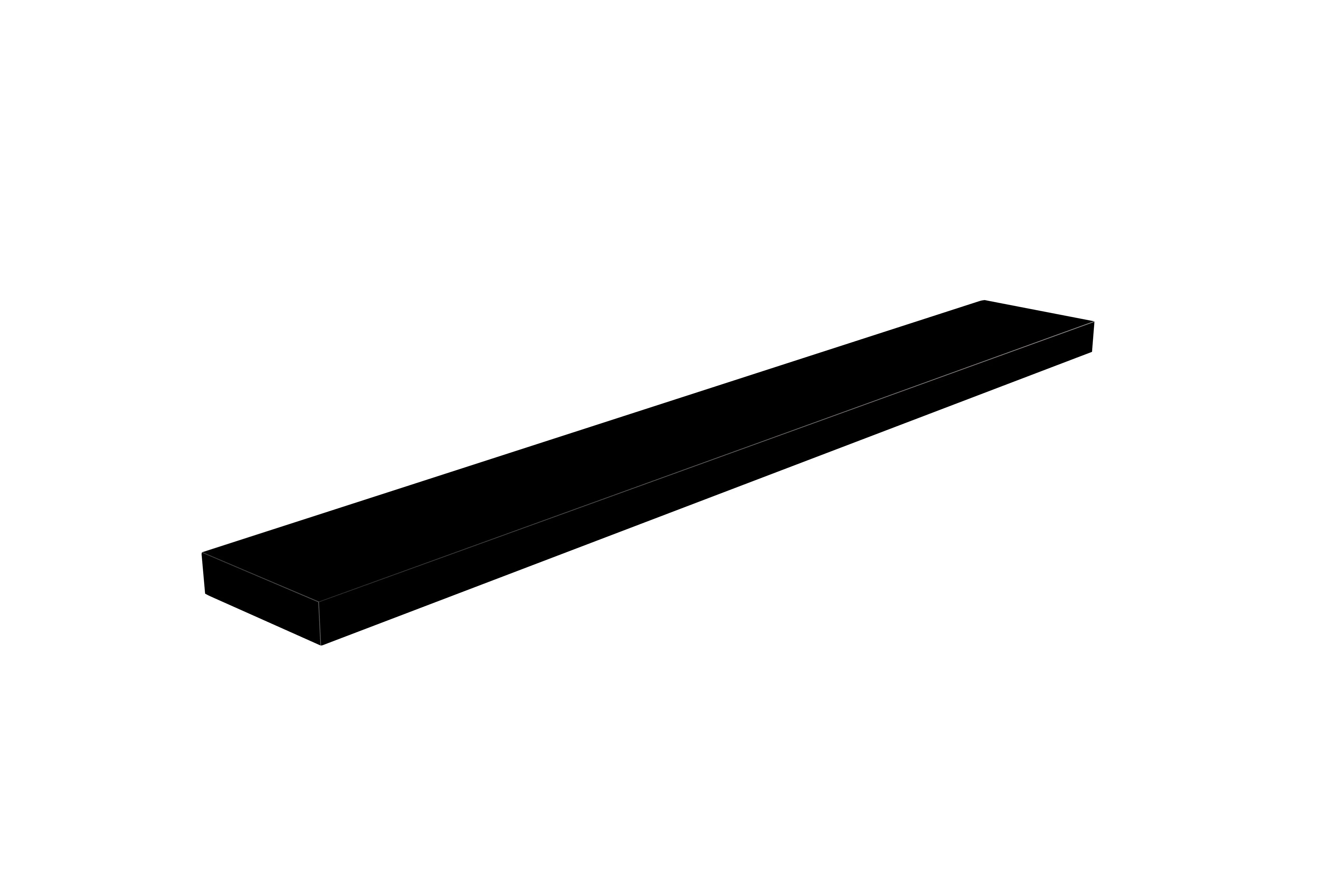 43" Wall-Mount Matte Black Shelf - Golden Elite Deco