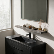 36" Wall-Mount Maple Grey Shelf