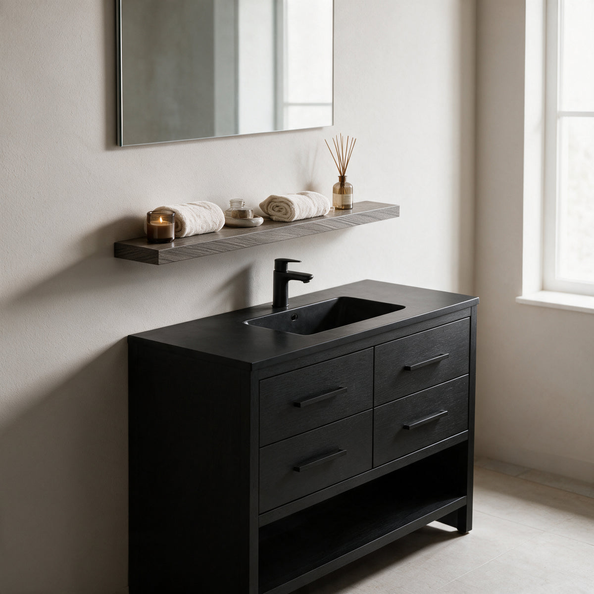 Tablette Murale 43po - Gris Érable
