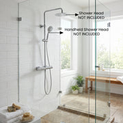 Chrome Thermostatic Shower Mixer with 2-Function Round Control