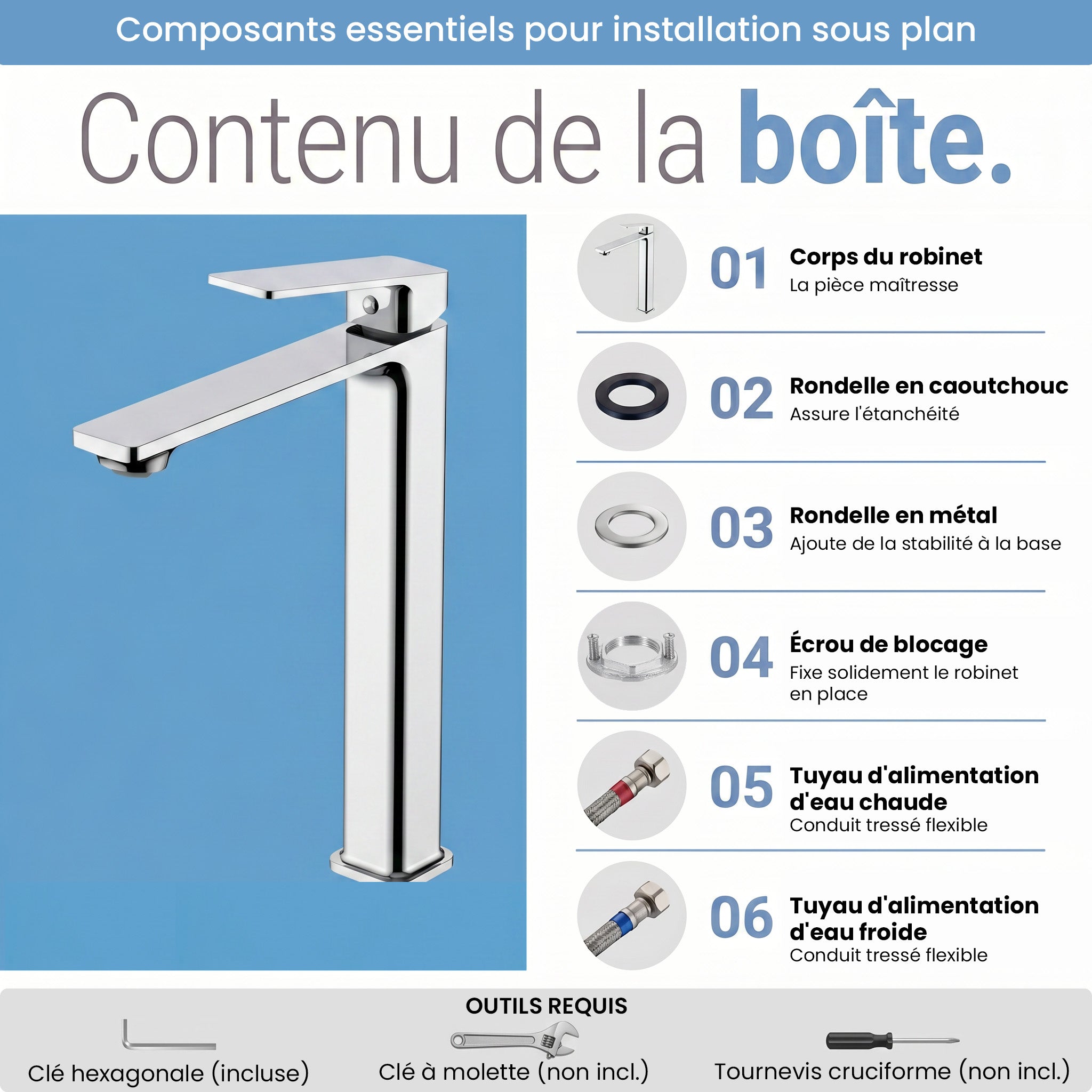 Santorini Single Handle Bathroom Sink Faucet in Chrome