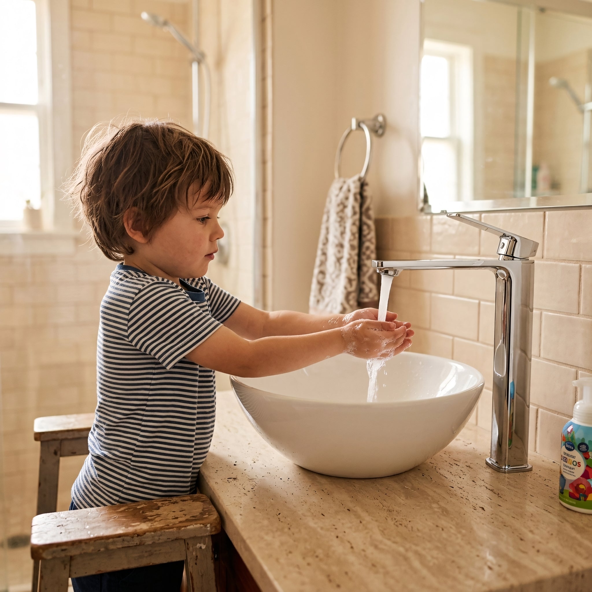 Santorini Single Handle Bathroom Sink Faucet in Chrome
