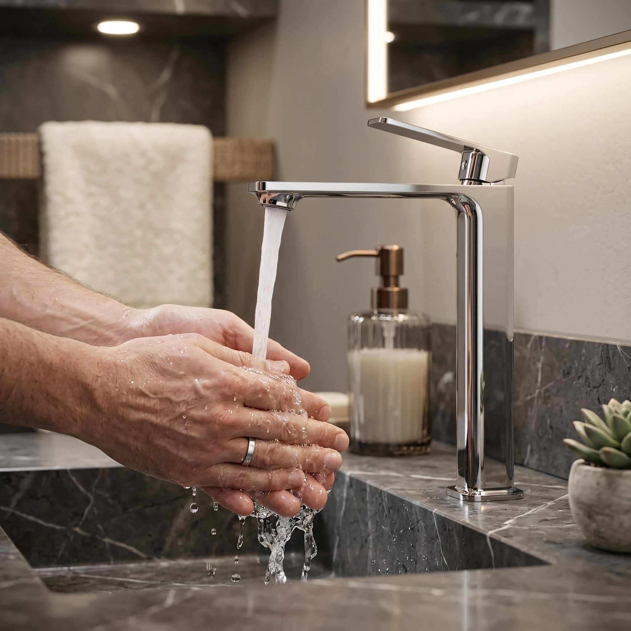Santorini Single Handle Bathroom Sink Faucet in Chrome