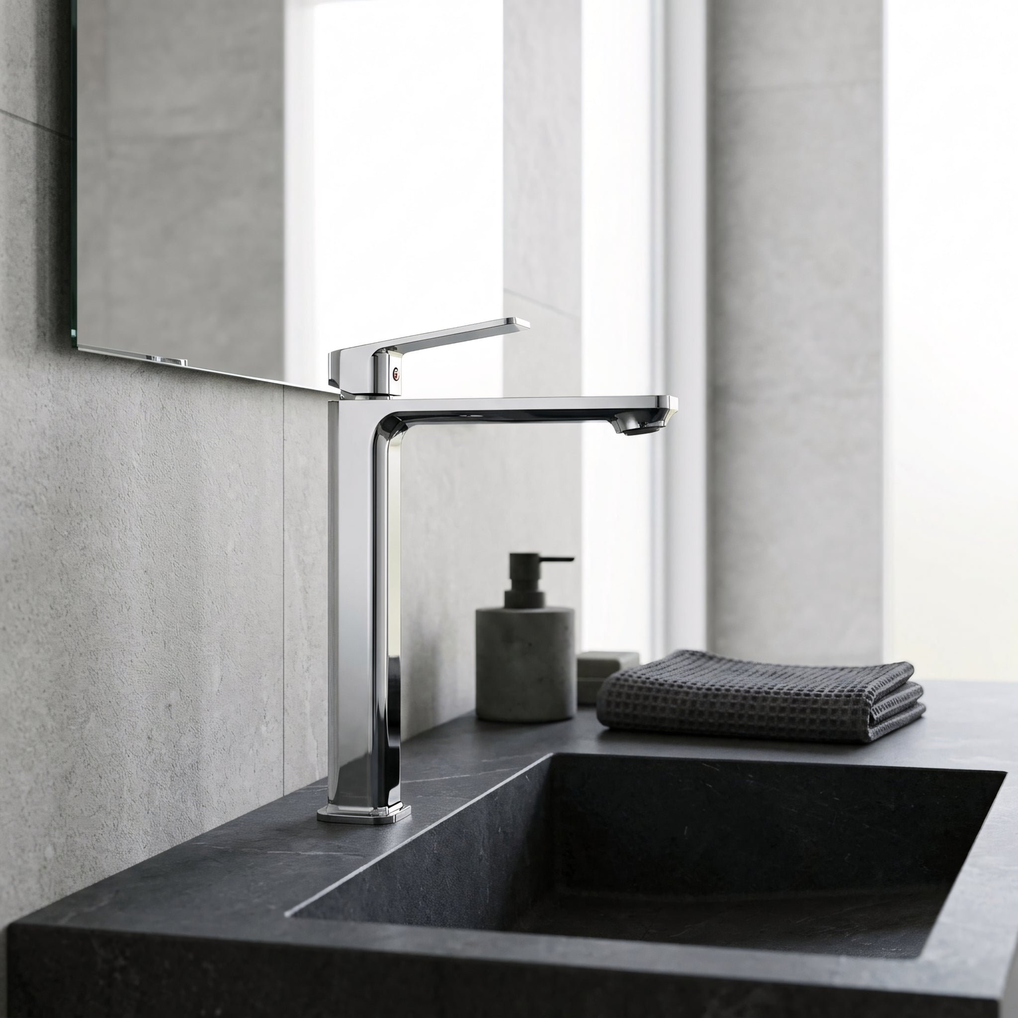 Santorini Single Handle Bathroom Sink Faucet in Chrome