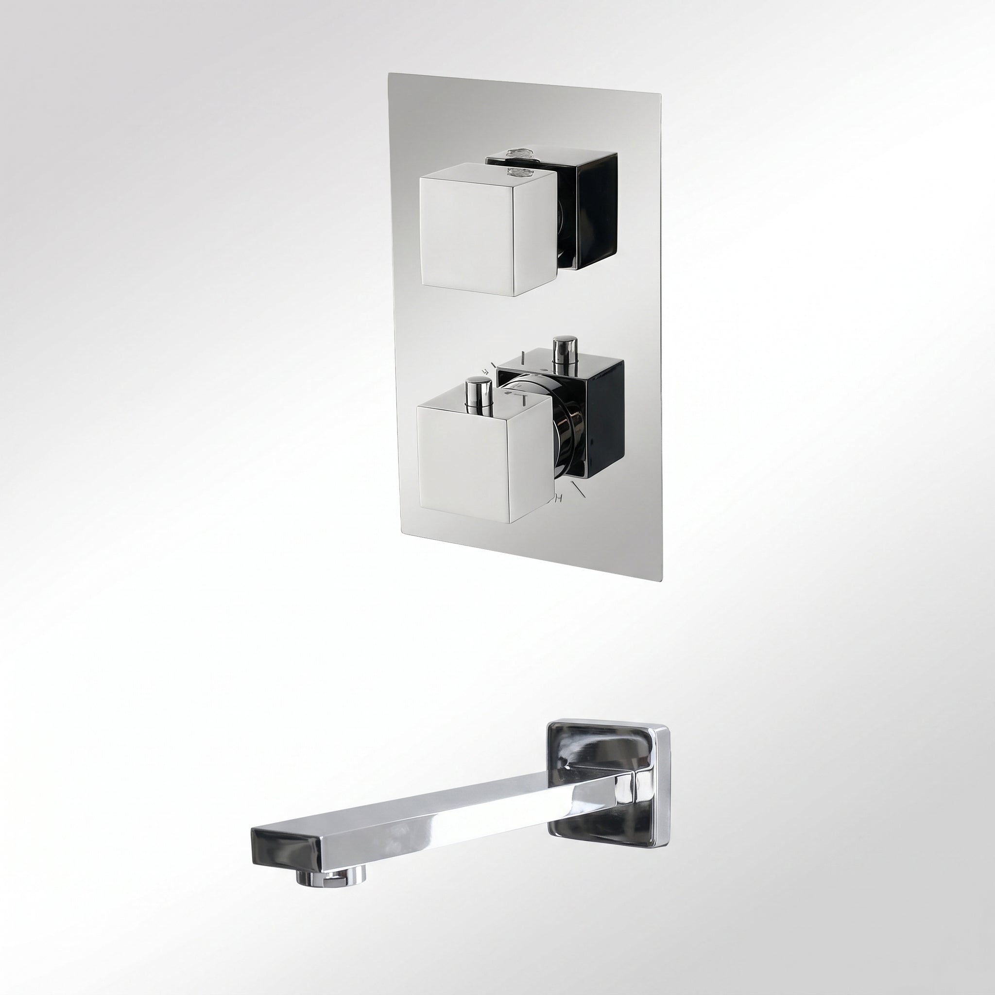 Senay White & Chrome 3-Function Complete Shower Set