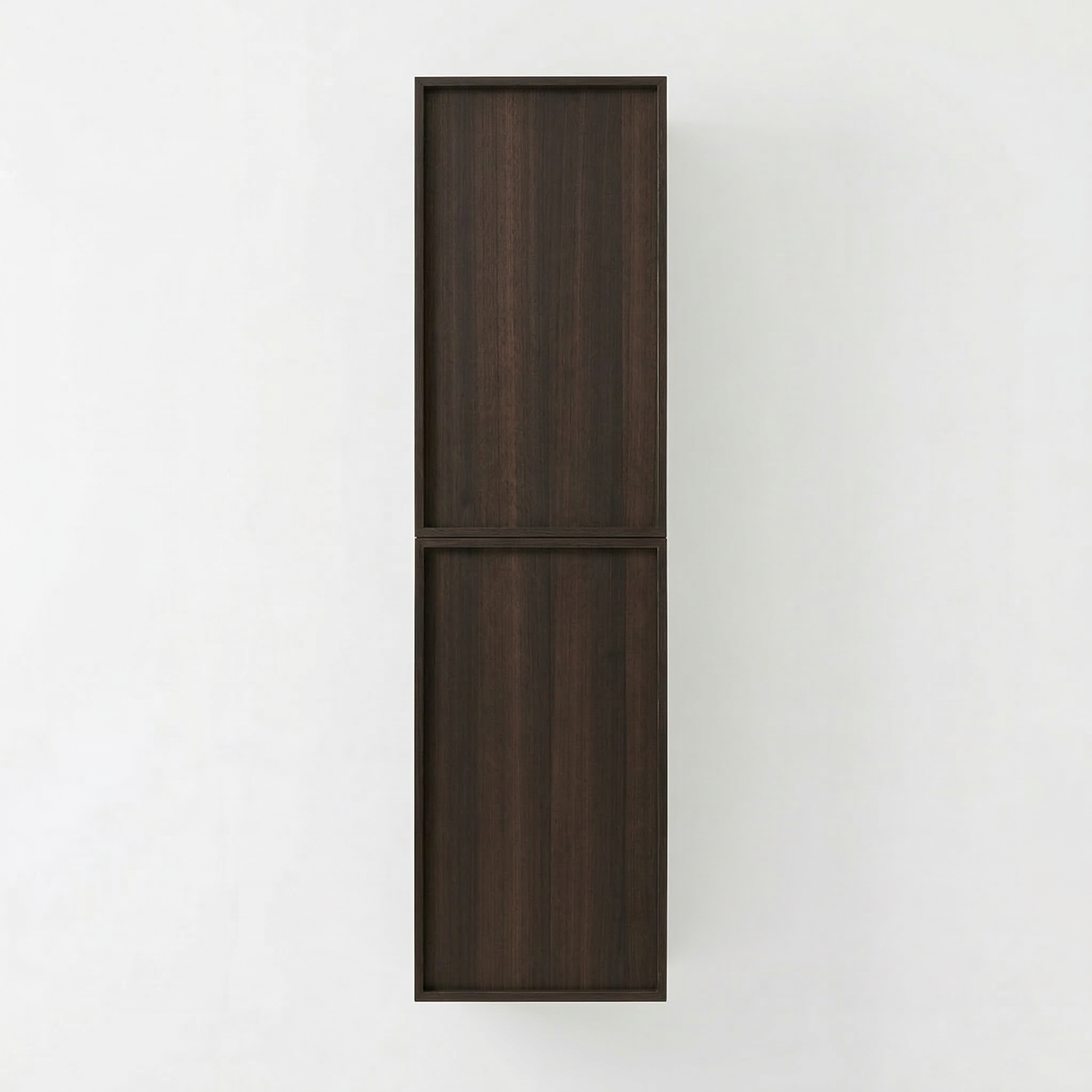 Armoire à linge sur pied 17po en chêne fumé avec portes à fermeture douce - Réversible