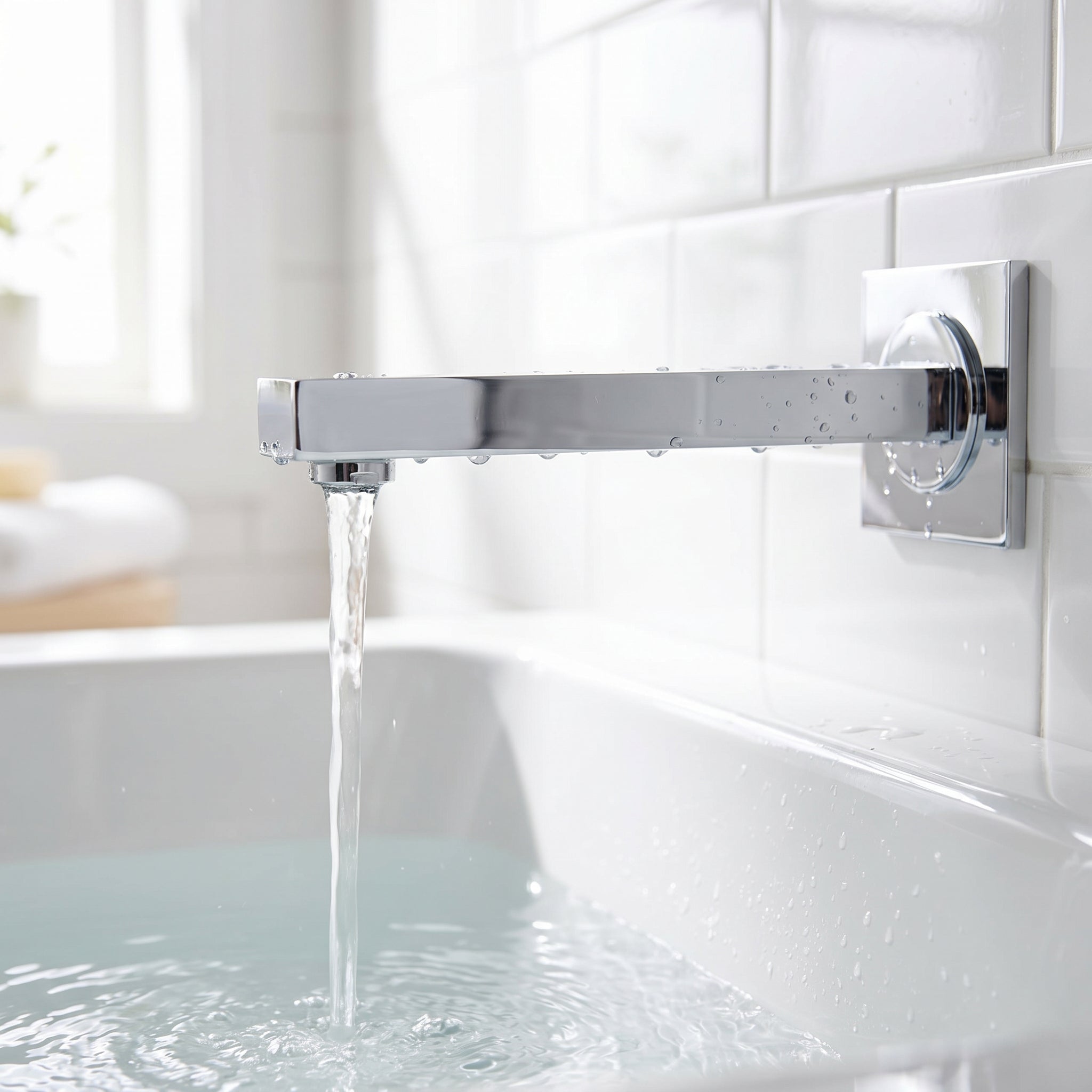 Bec de bain douche chrome