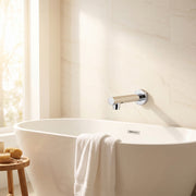 Bec de bain douche  Nickel brossé - Rond
