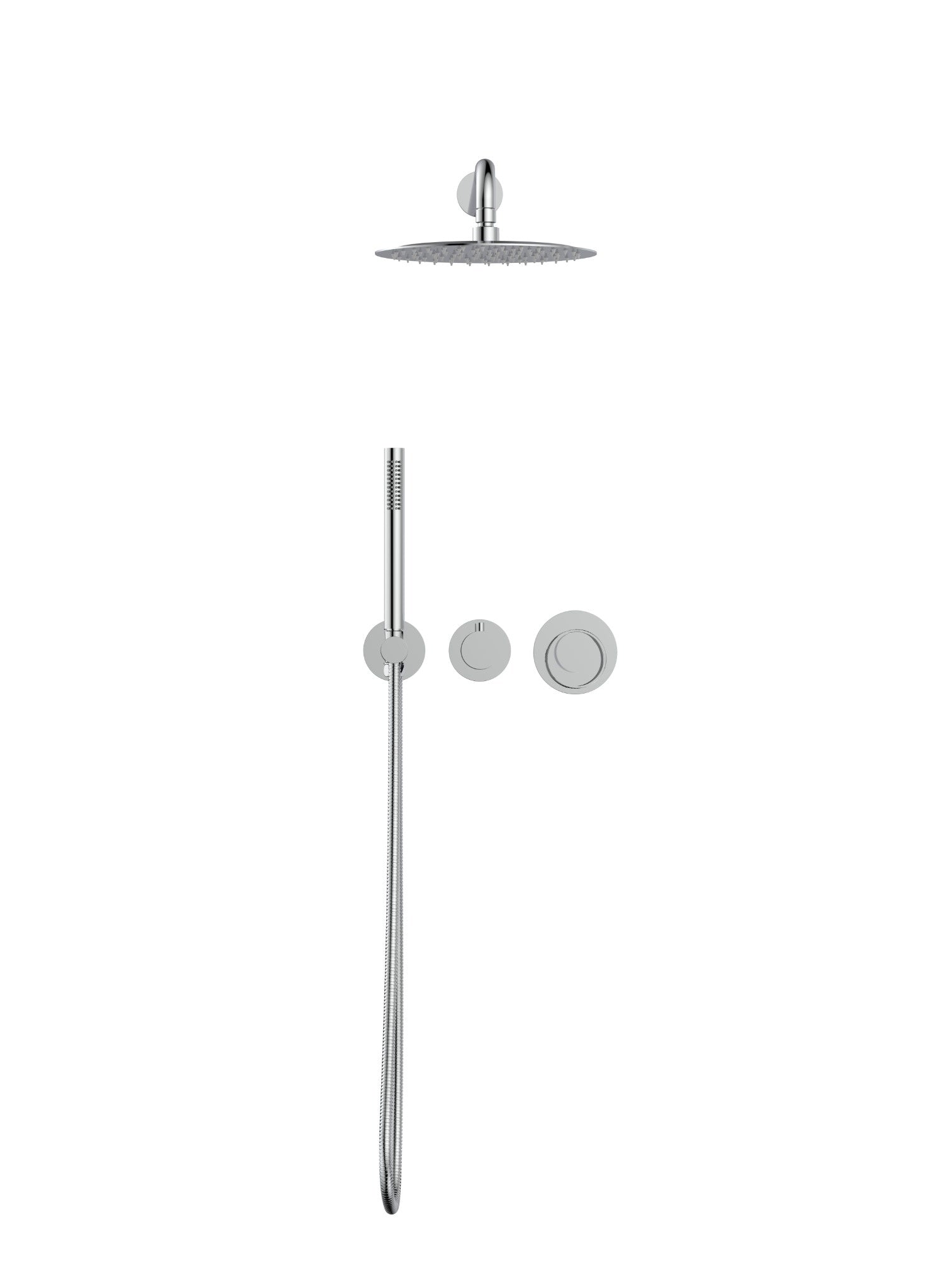 Ensemble de douche thermostatique Luna 2 fonctions - Chrome