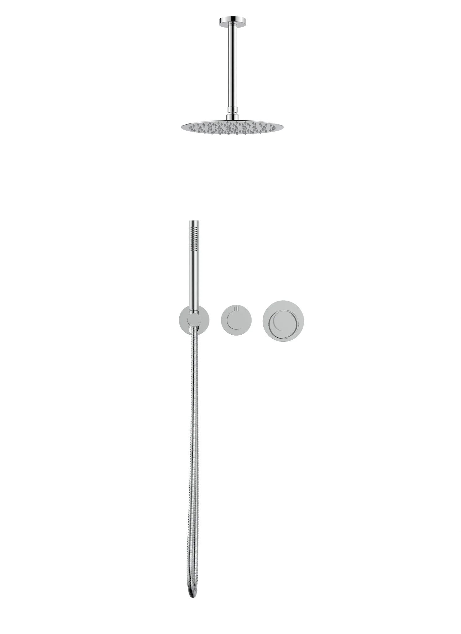 Luna 2-Function Pressure Balance Shower Set in Chrome