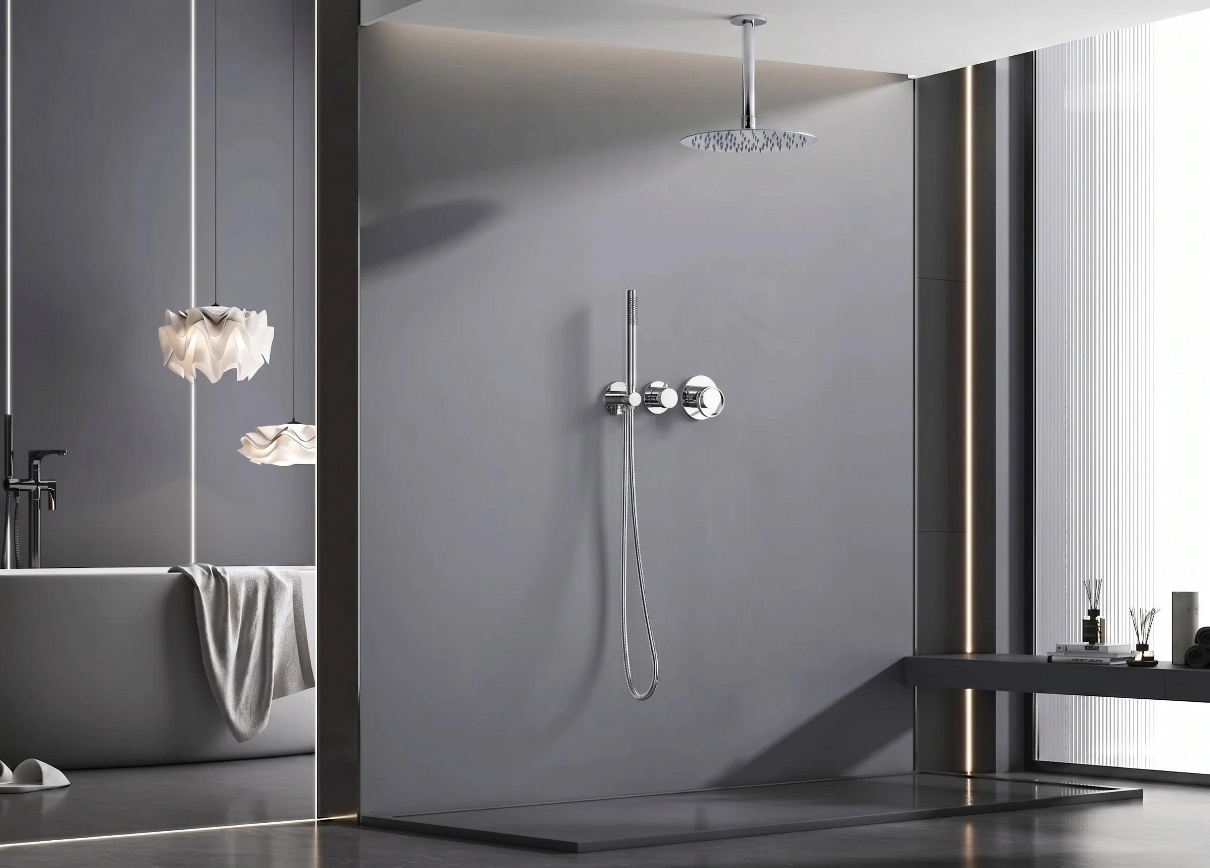 Luna 2-Function Pressure Balance Shower Set in Chrome
