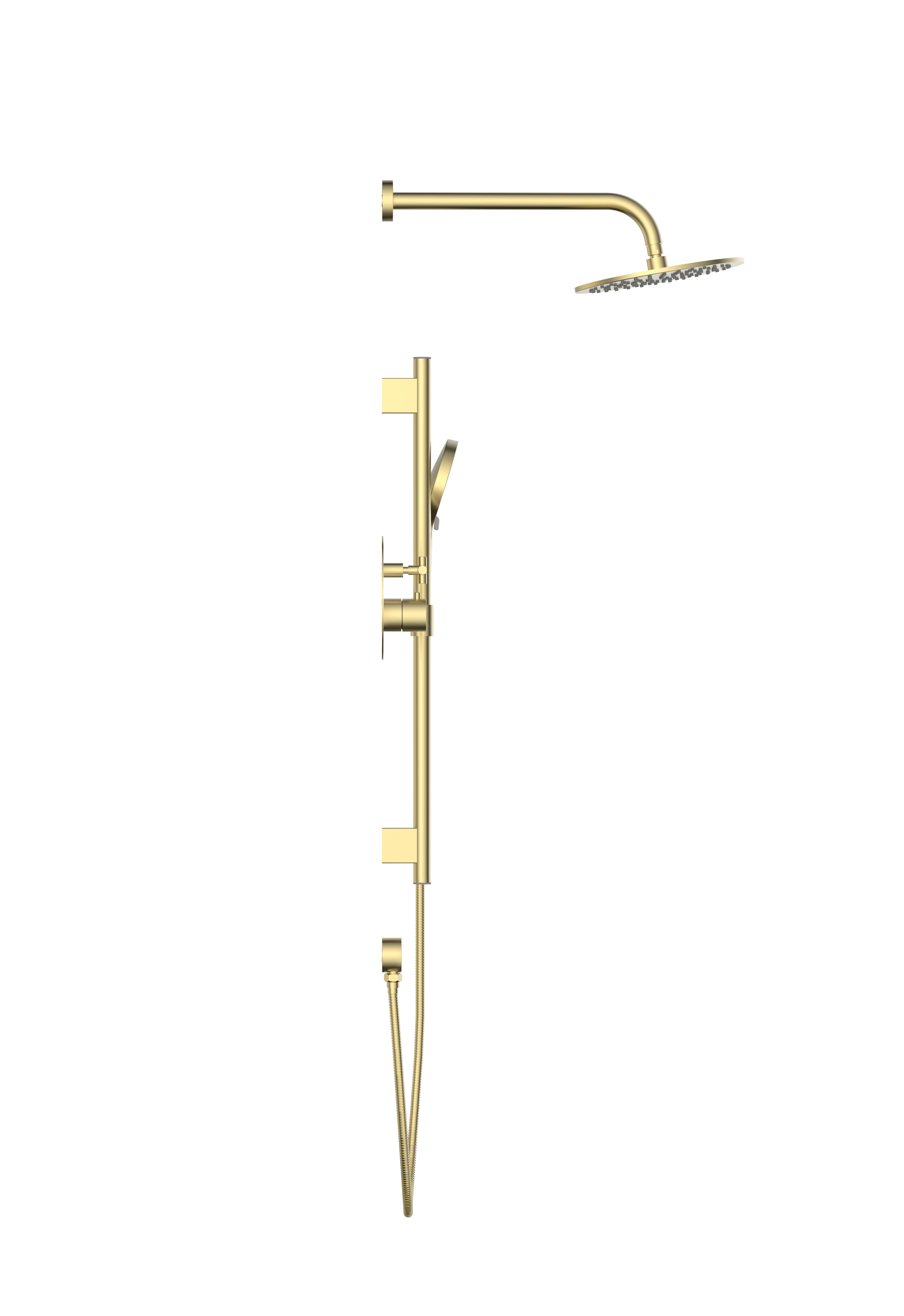 Vero 2-Function Pressure Balance Shower Set in Brushed Gold