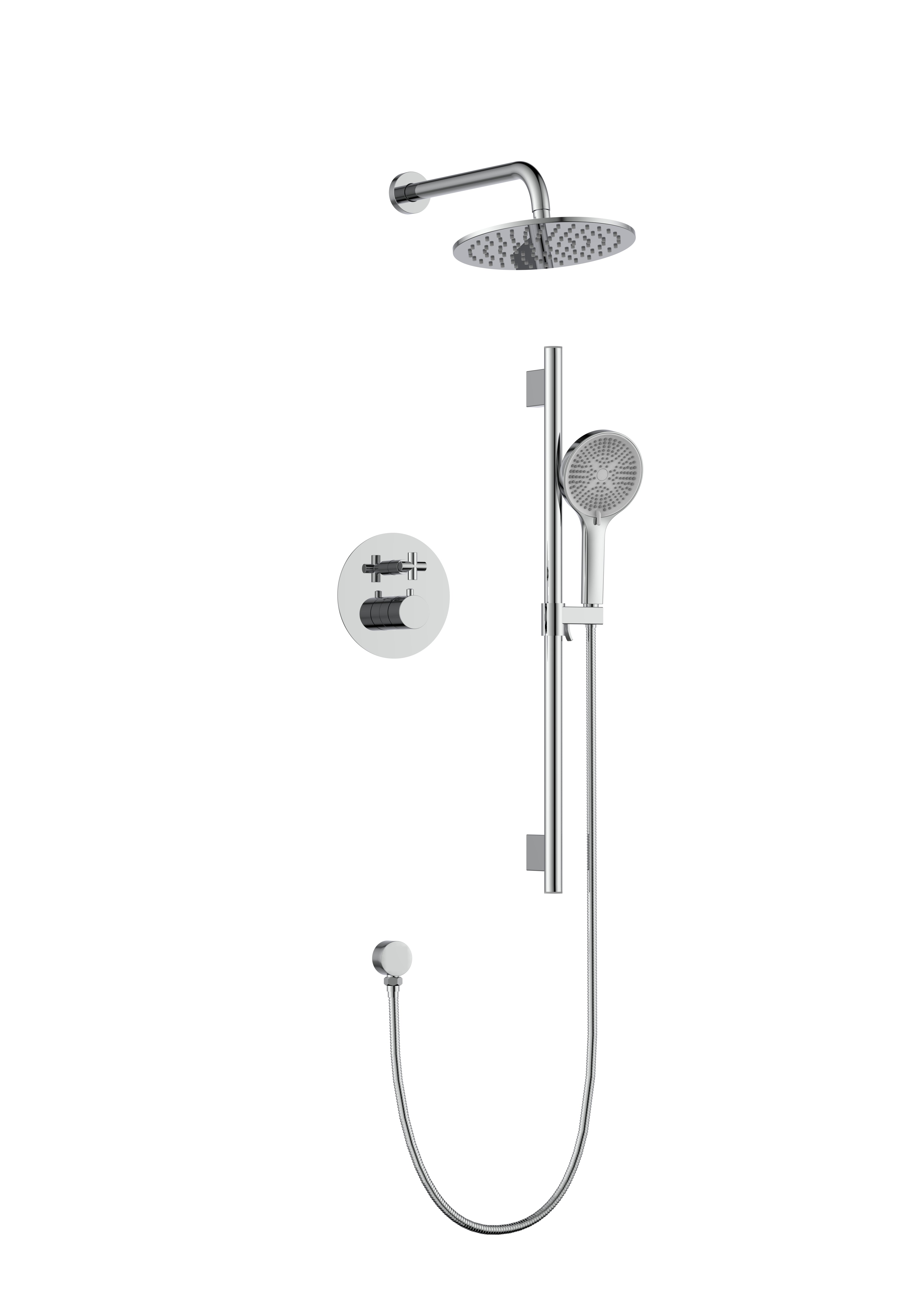 Ensemble de douche Vero à pression équilibrée 2 fonctions - Chrome