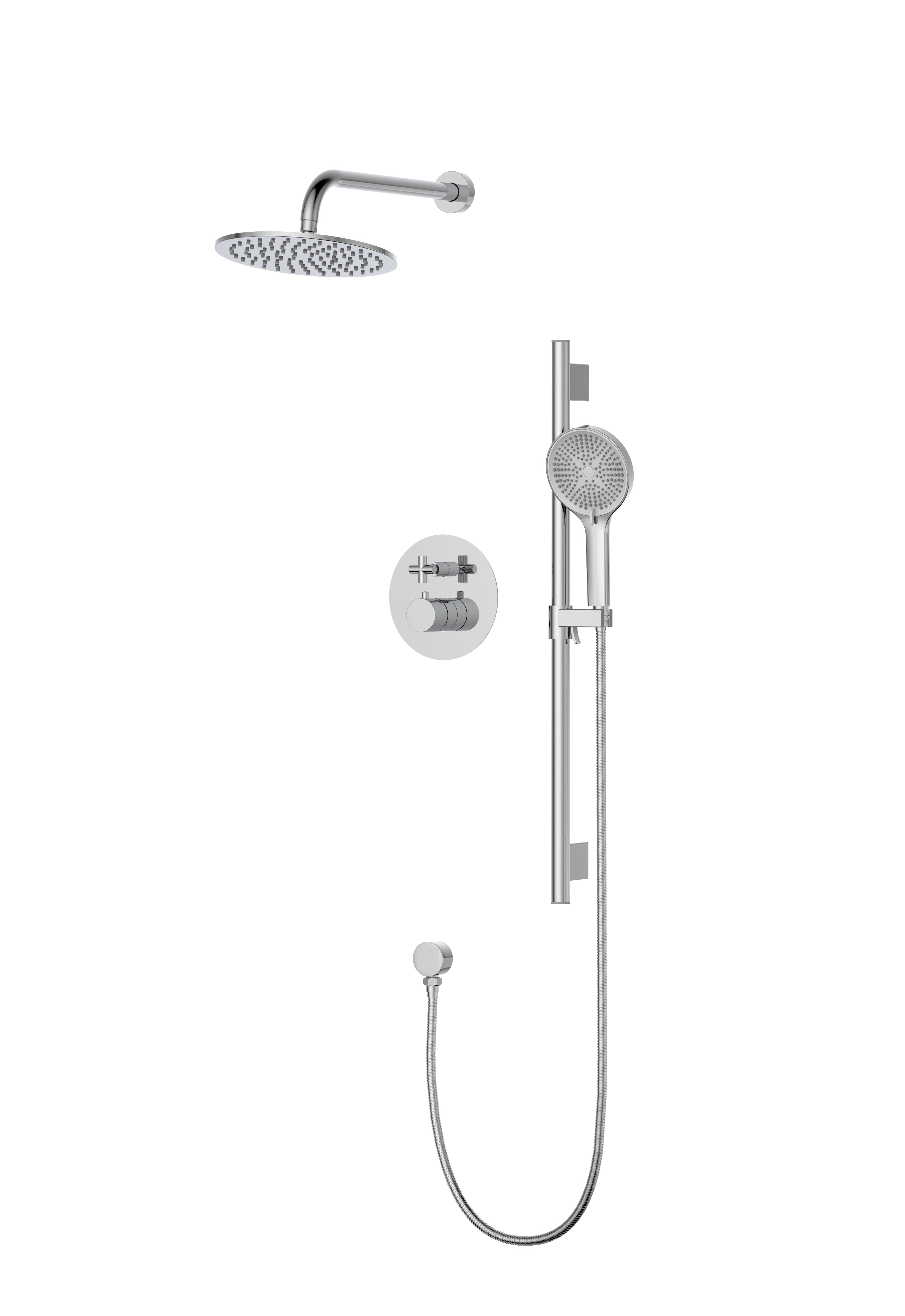 Ensemble de douche Vero à pression équilibrée 2 fonctions - Chrome