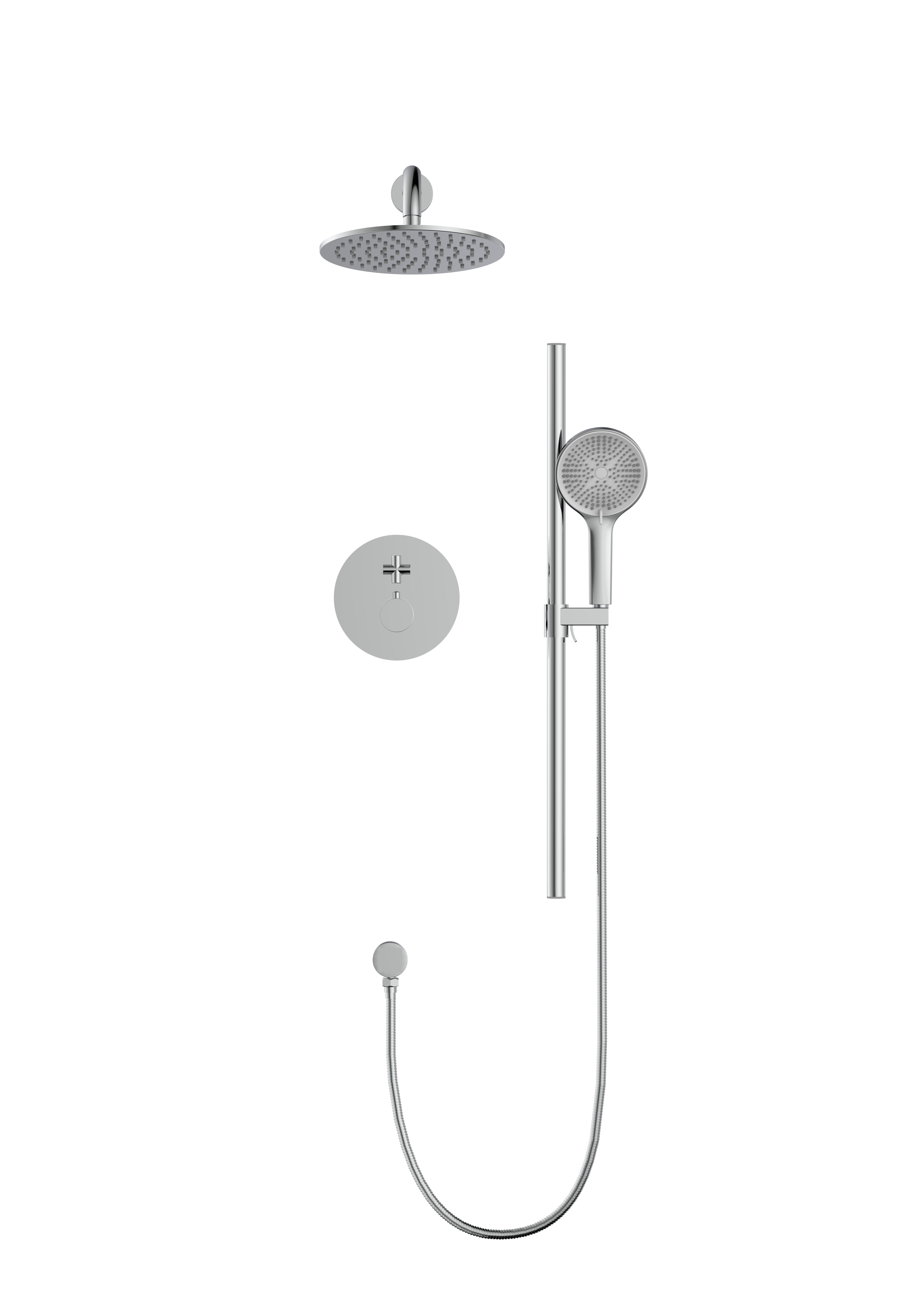 Ensemble de douche Vero à pression équilibrée 2 fonctions - Chrome