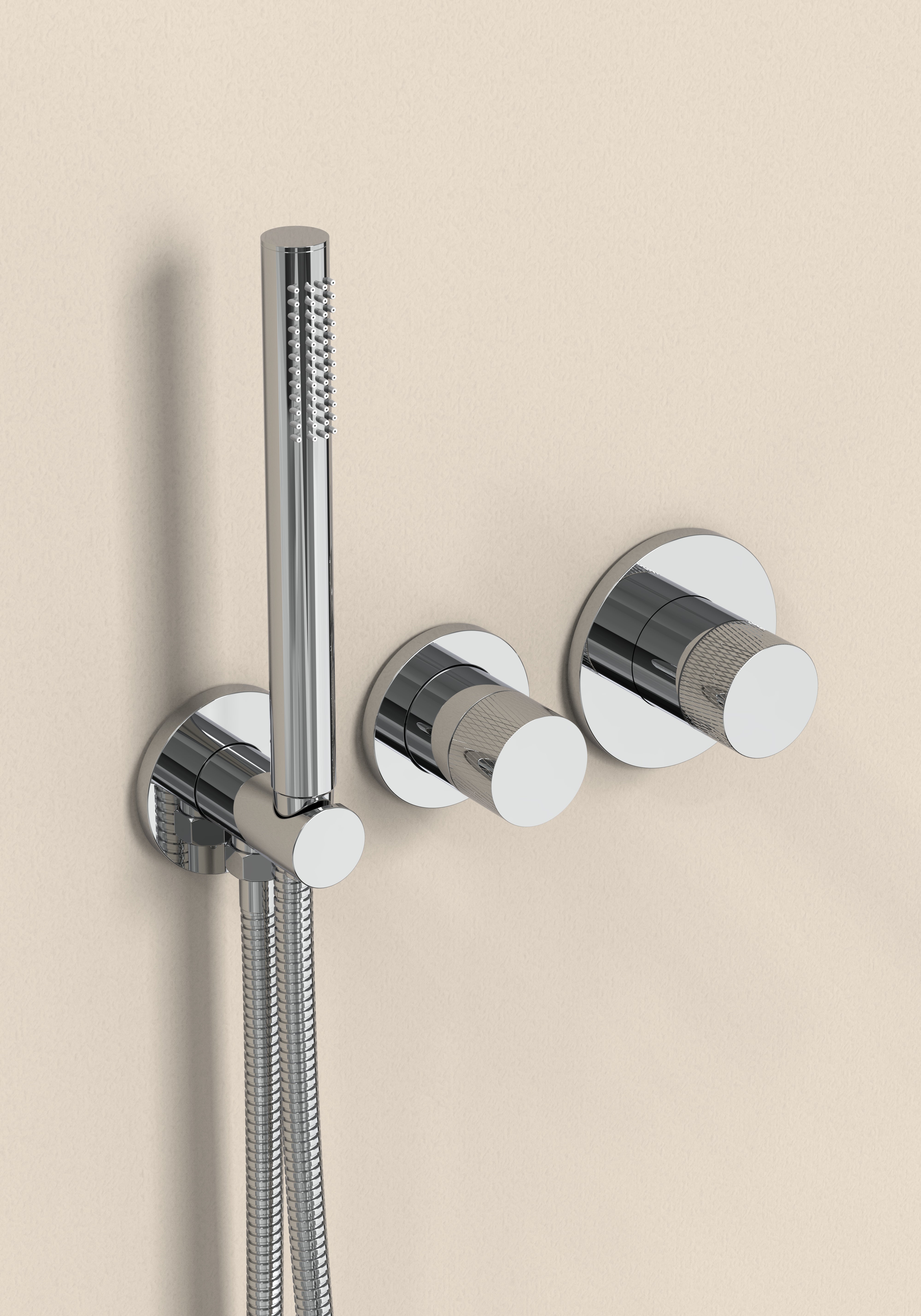 Ensemble de douche Seren 2 fonctions chrome avec pomme de douche pluie