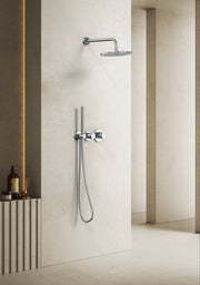 Ensemble de douche Seren 2 fonctions chrome avec pomme de douche pluie