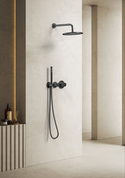 Ensemble de douche Seren 2 fonctions à équilibrage de pression - Noir mat