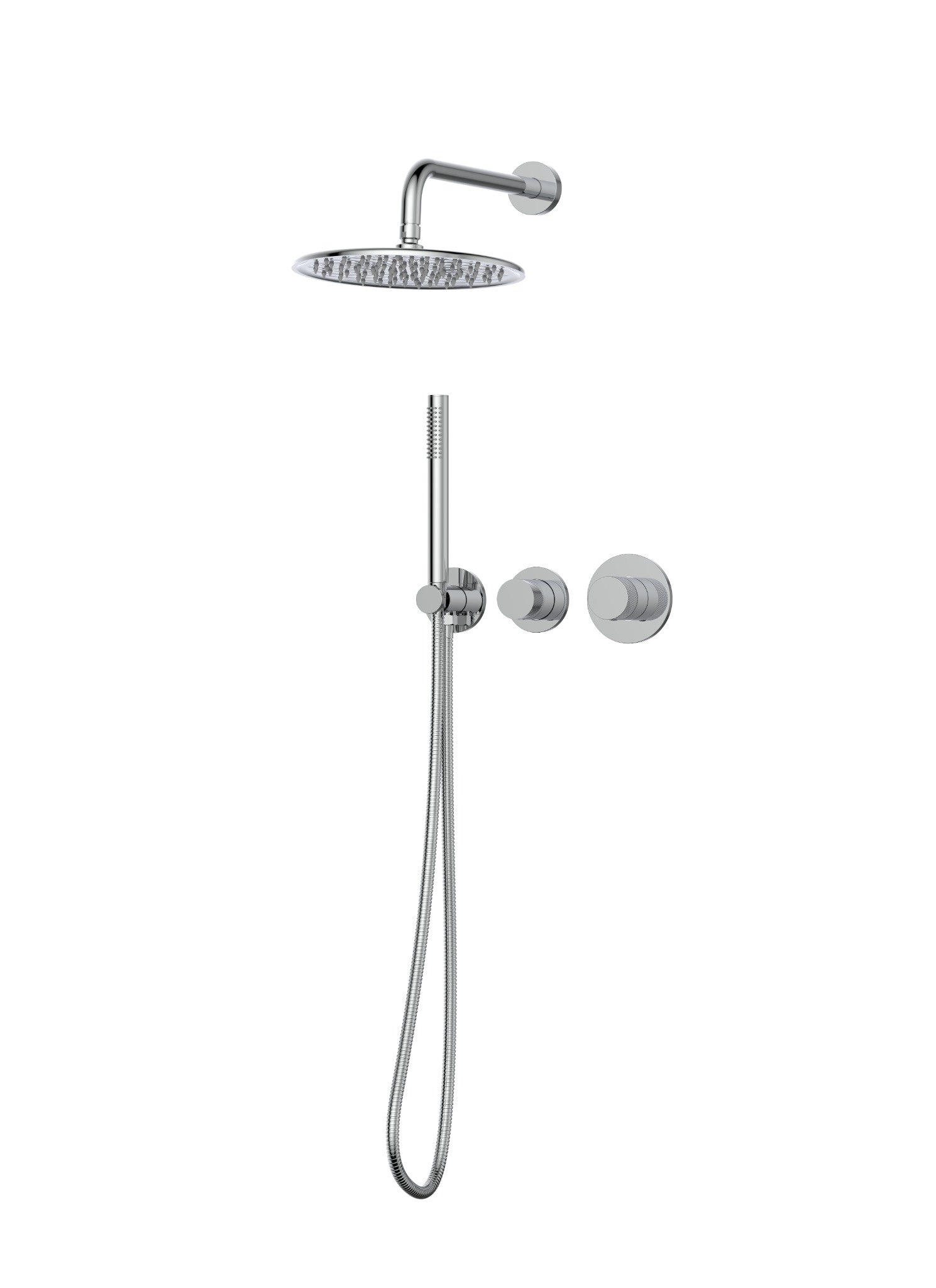 Ensemble de douche Seren 2 fonctions chrome avec pomme de douche pluie