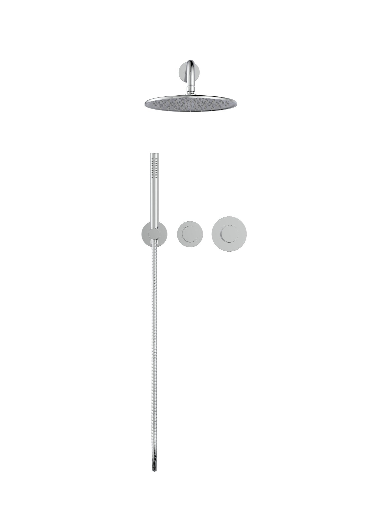 Ensemble de douche Seren 2 fonctions chrome avec pomme de douche pluie
