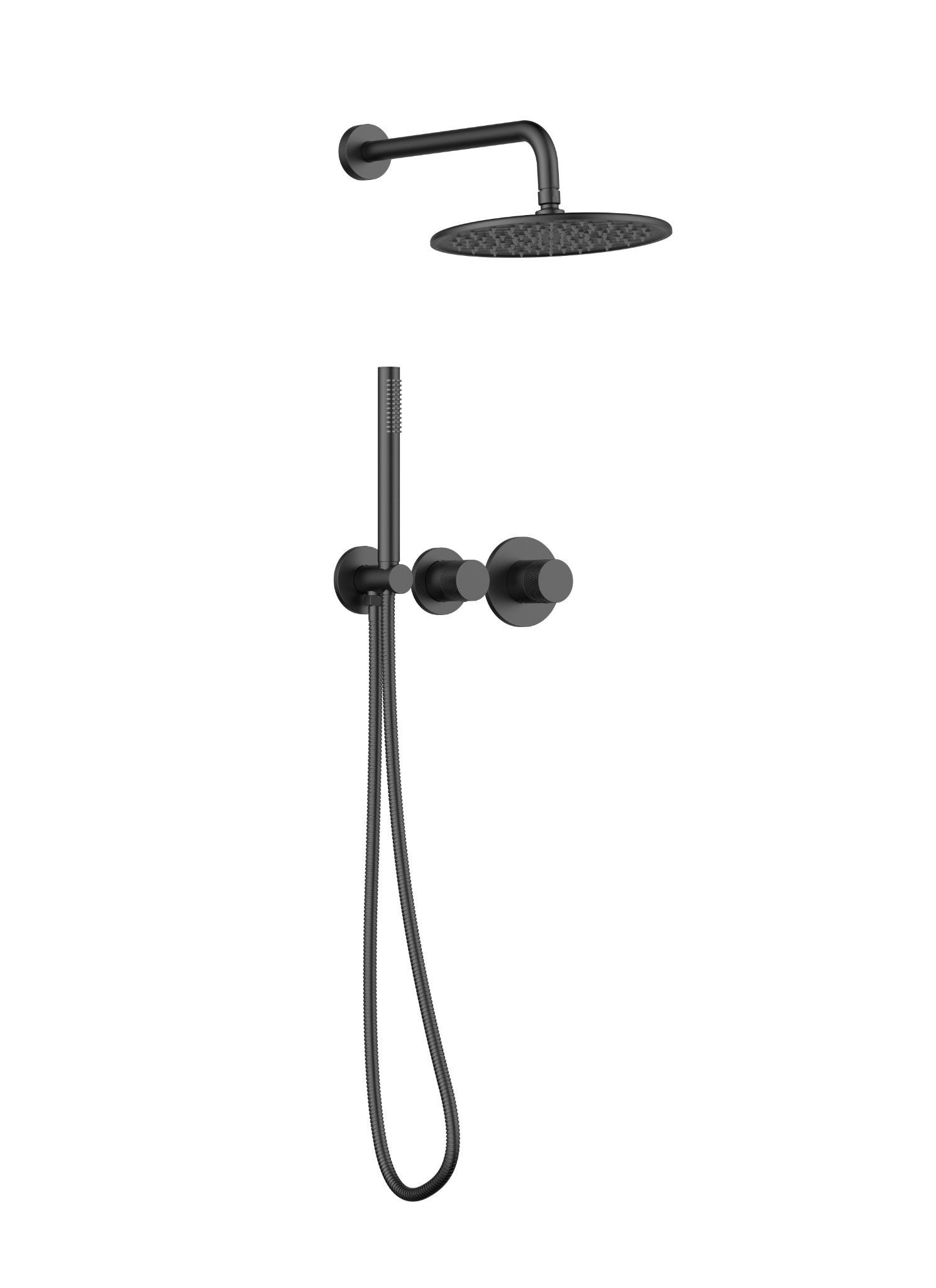 Ensemble de douche Seren 2 fonctions à équilibrage de pression - Noir mat