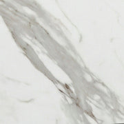 Carreaux de Vinyle de Luxe True Grout, Marbre de Carrare Blanc Mat, 5 mm, SPC | 12 po x 48 po