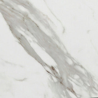 Carreaux de Vinyle de Luxe True Grout, Marbre de Carrare Blanc Mat, 5 mm, SPC | 12 po x 48 po