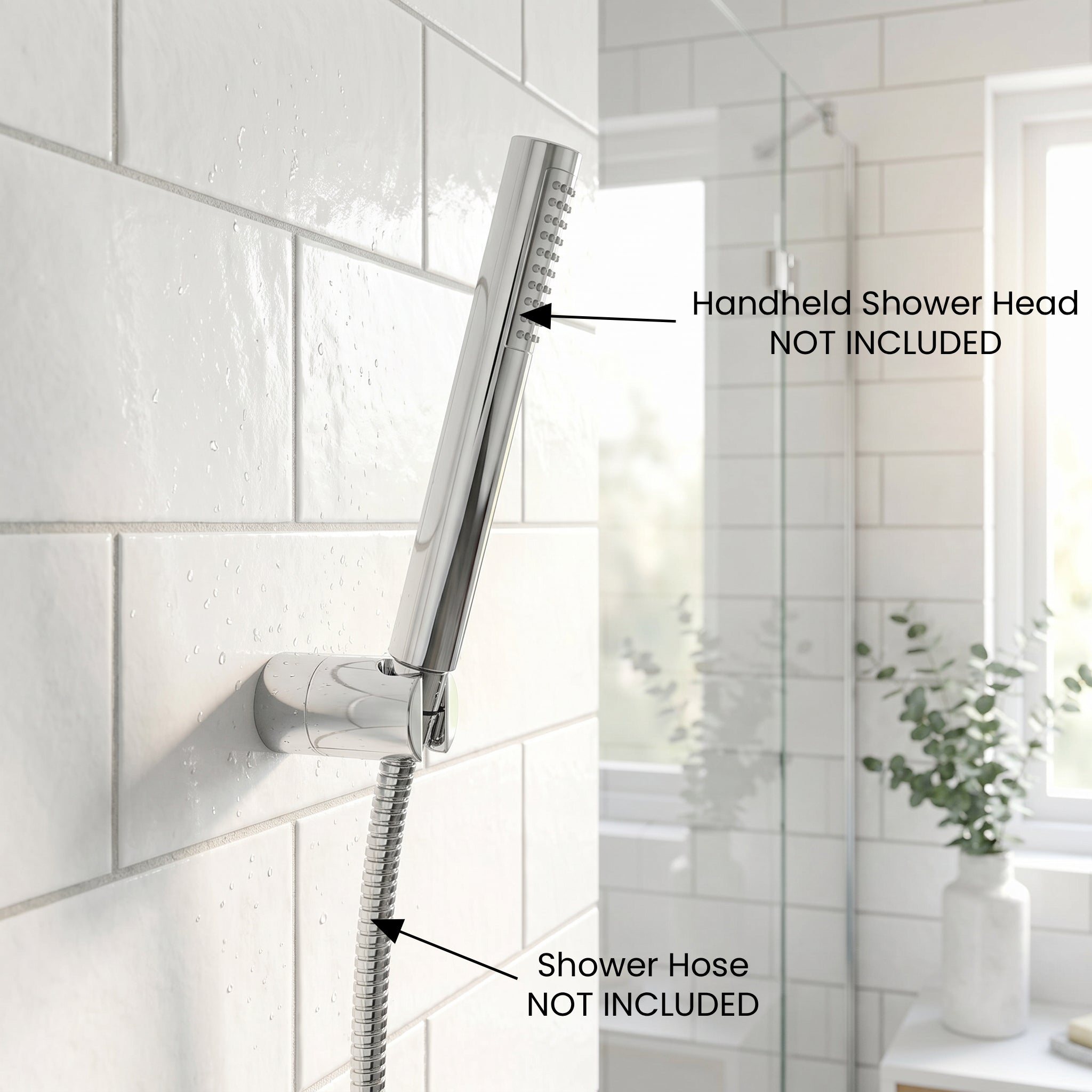 Shower Wall Bracket Chrome - Round