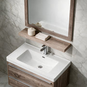 24" Wall-Mount Soft Oak Shelf