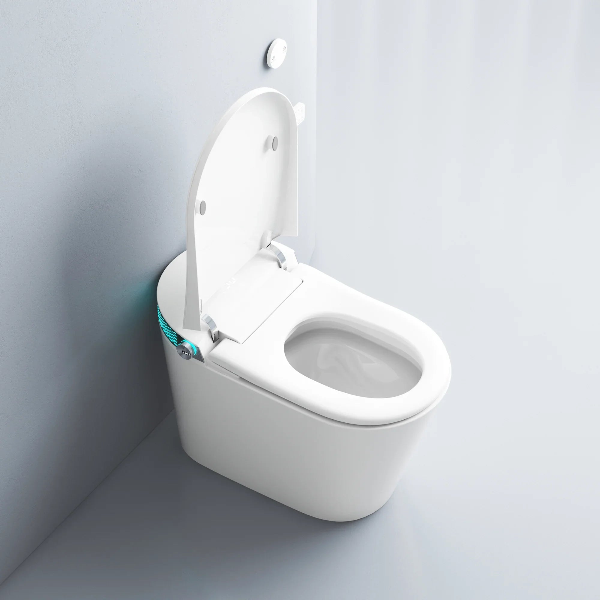SERA Witty Toilette-bidet intelligente, toilette monopièce avec chasse automatique à jet, couvercle à ouverture/fermeture automatique, lavage à l’eau tiède, séchage à air chaud, siège chauffant – Affichage blanc