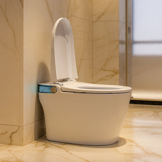 SERA Witty Smart Bidet Toilet, One-Piece Toilet with Auto Jet Flush, Auto Open/Close Lid, Warm Water Wash, Warm-Air Dryer, Heated Seat – White Display