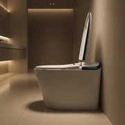 SERA Sigma Smart Bidet Toilet with Auto Jet Flush, Heated Seat & Warm Air Dryer – Blue Trim Without Tank
