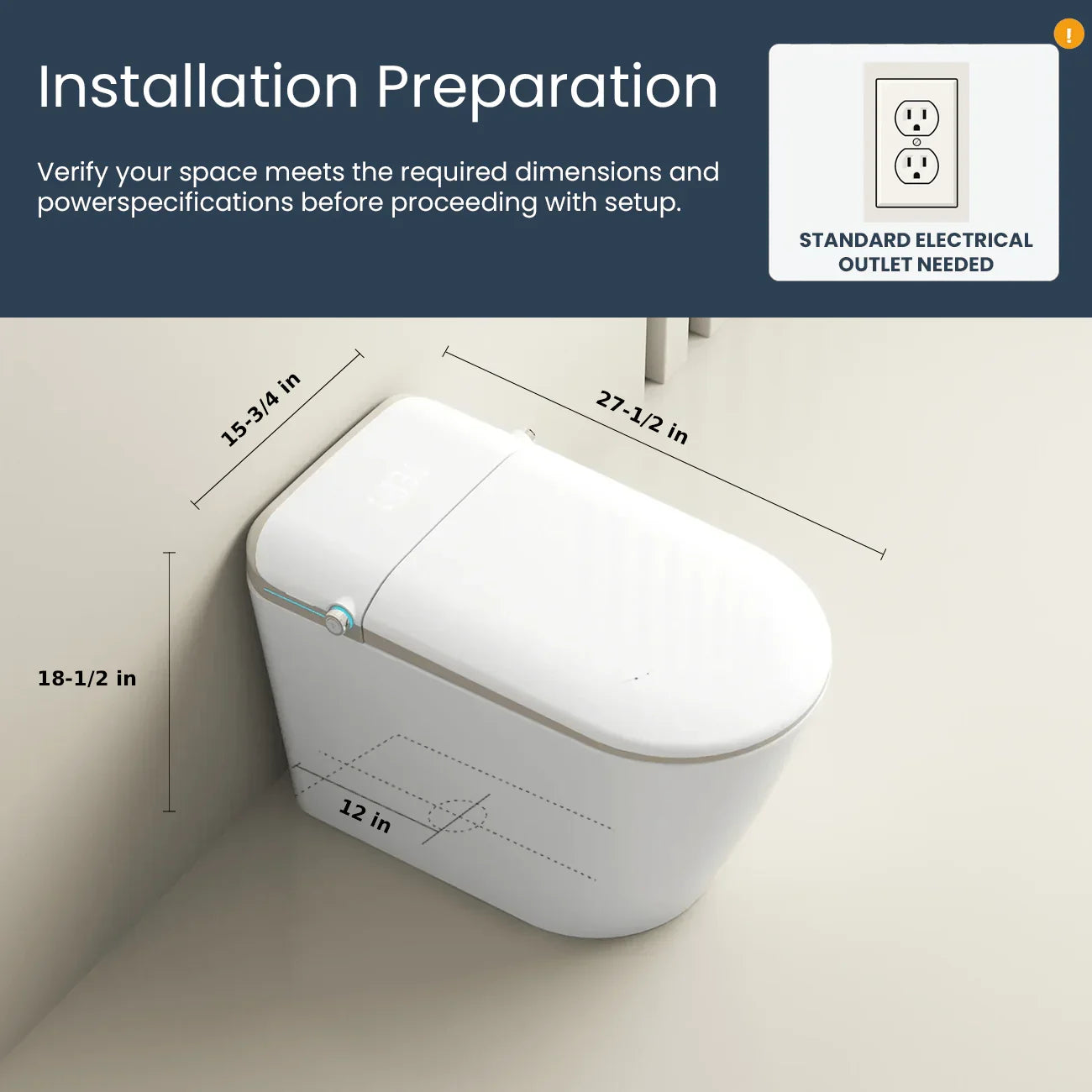 SERA Sigma Toilette-bidet intelligente, toilette monopièce avec chasse automatique à jet, couvercle à ouverture/fermeture automatique, lavage à l’eau tiède, séchage à air chaud, siège chauffant – Finition dorée