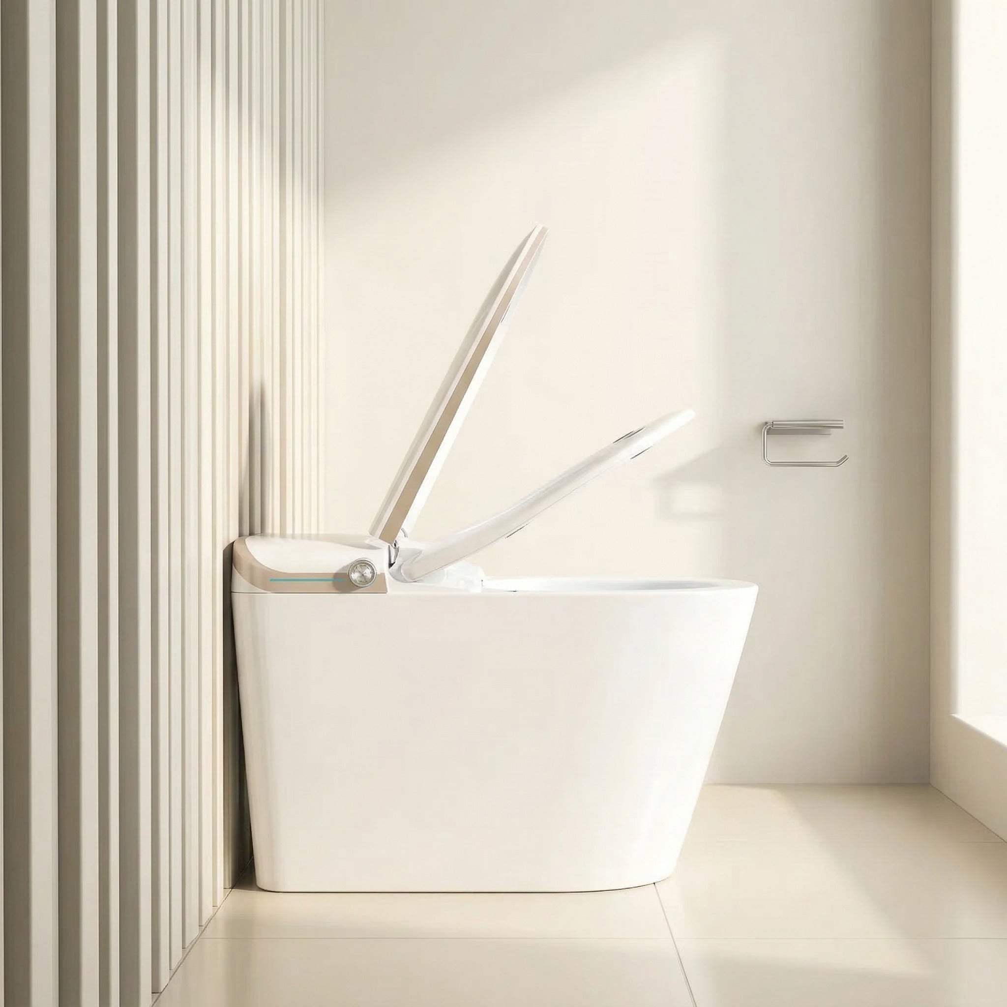 Toilette Intelligente SERA Sigma avec Accents Dorés – Sans Réservoir
