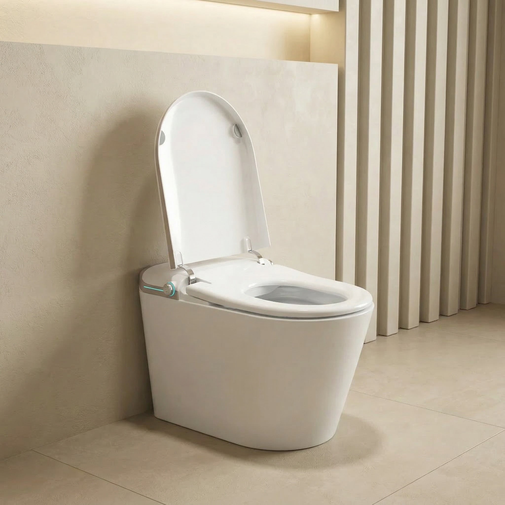 Toilette Intelligente SERA Sigma avec Accents Dorés – Sans Réservoir
