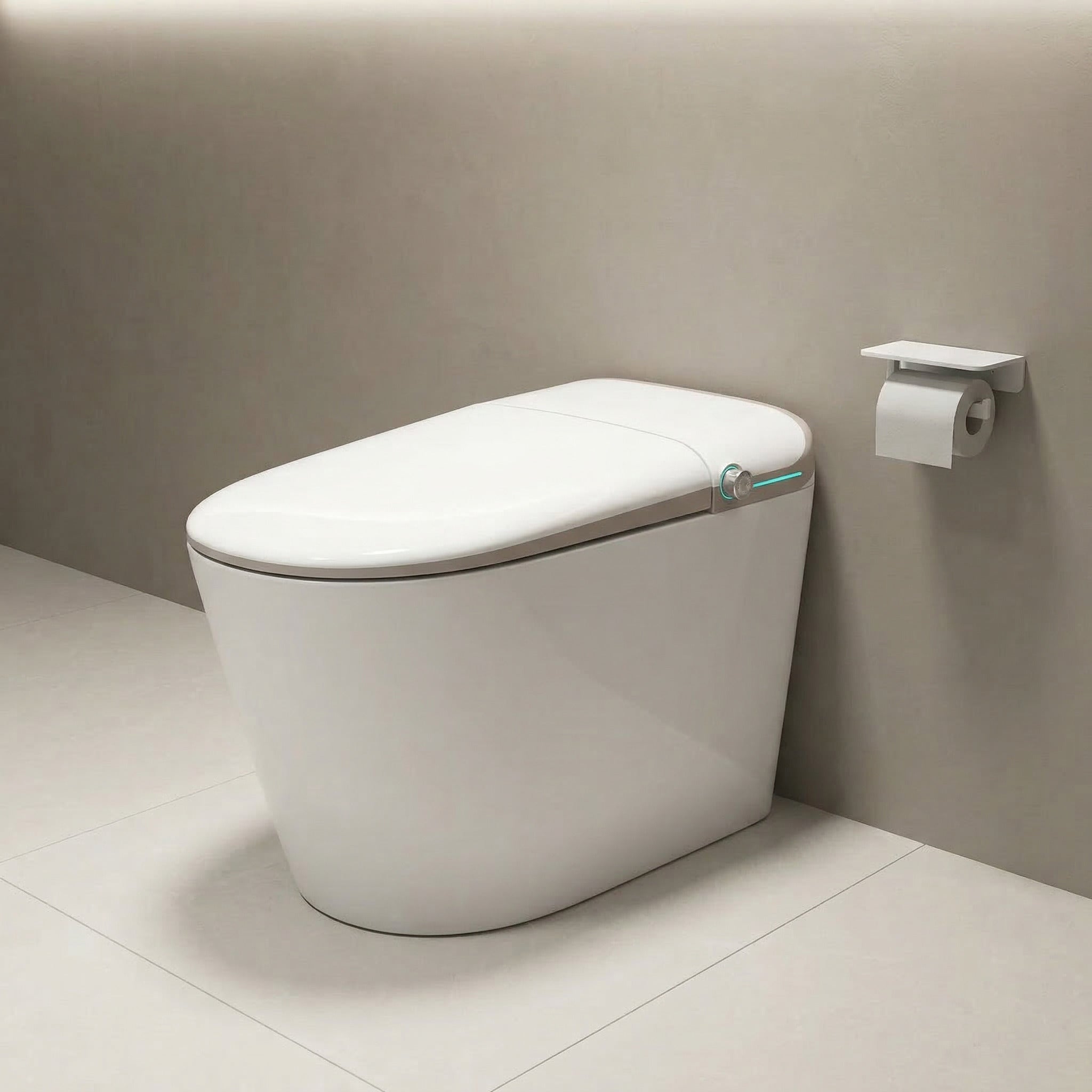 Toilette Intelligente SERA Sigma avec Accents Dorés – Sans Réservoir