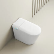 SERA Sigma Toilette-bidet intelligente, toilette monopièce avec chasse automatique à jet, couvercle à ouverture/fermeture automatique, lavage à l’eau tiède, séchage à air chaud, siège chauffant – Finition blanc