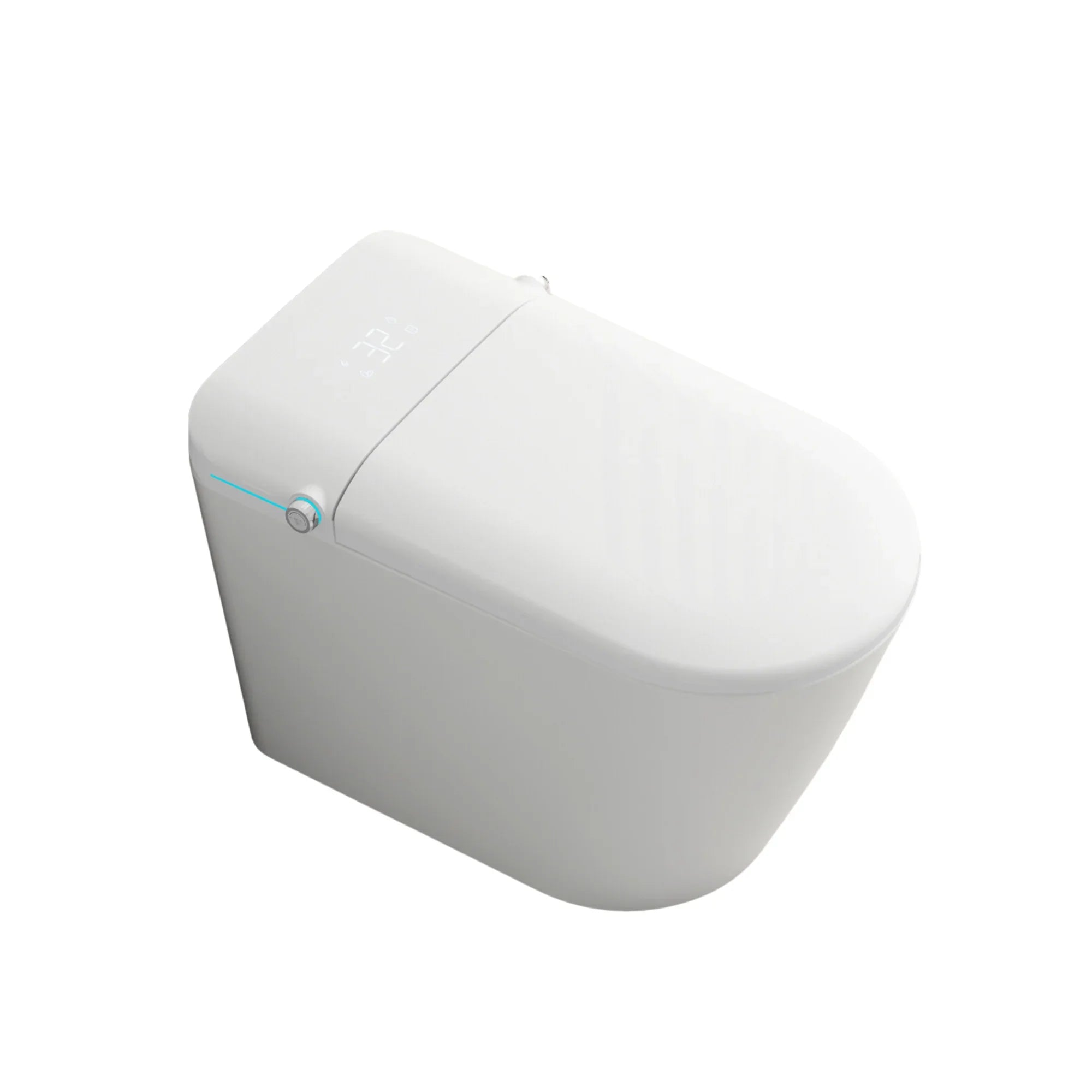 SERA Sigma Toilette-bidet intelligente, toilette monopièce avec chasse automatique à jet, couvercle à ouverture/fermeture automatique, lavage à l’eau tiède, séchage à air chaud, siège chauffant – Finition blanc