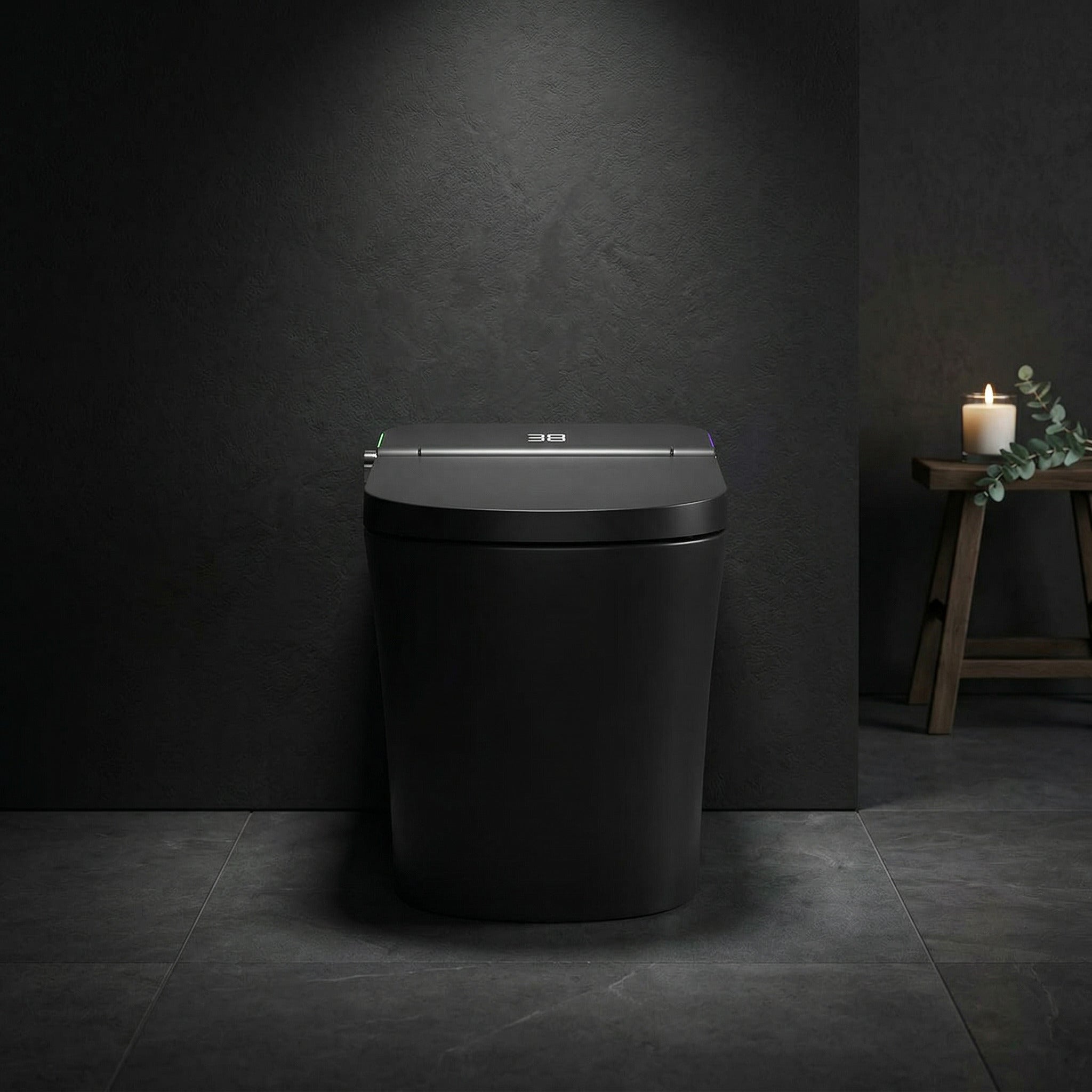 SERA Omega Black Smart Bidet Toilet Without Tank