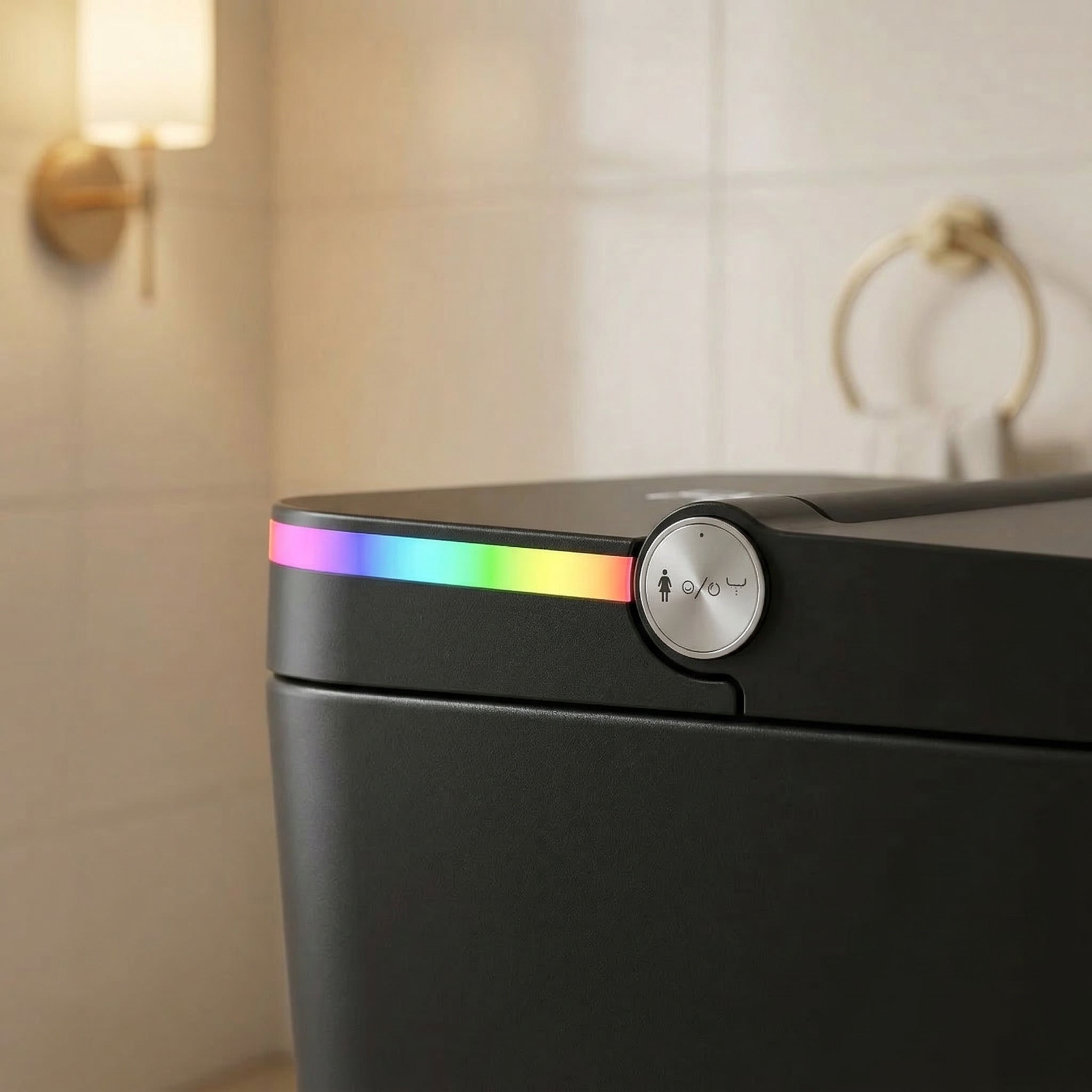 SERA Omega Black Smart Bidet Toilet Without Tank