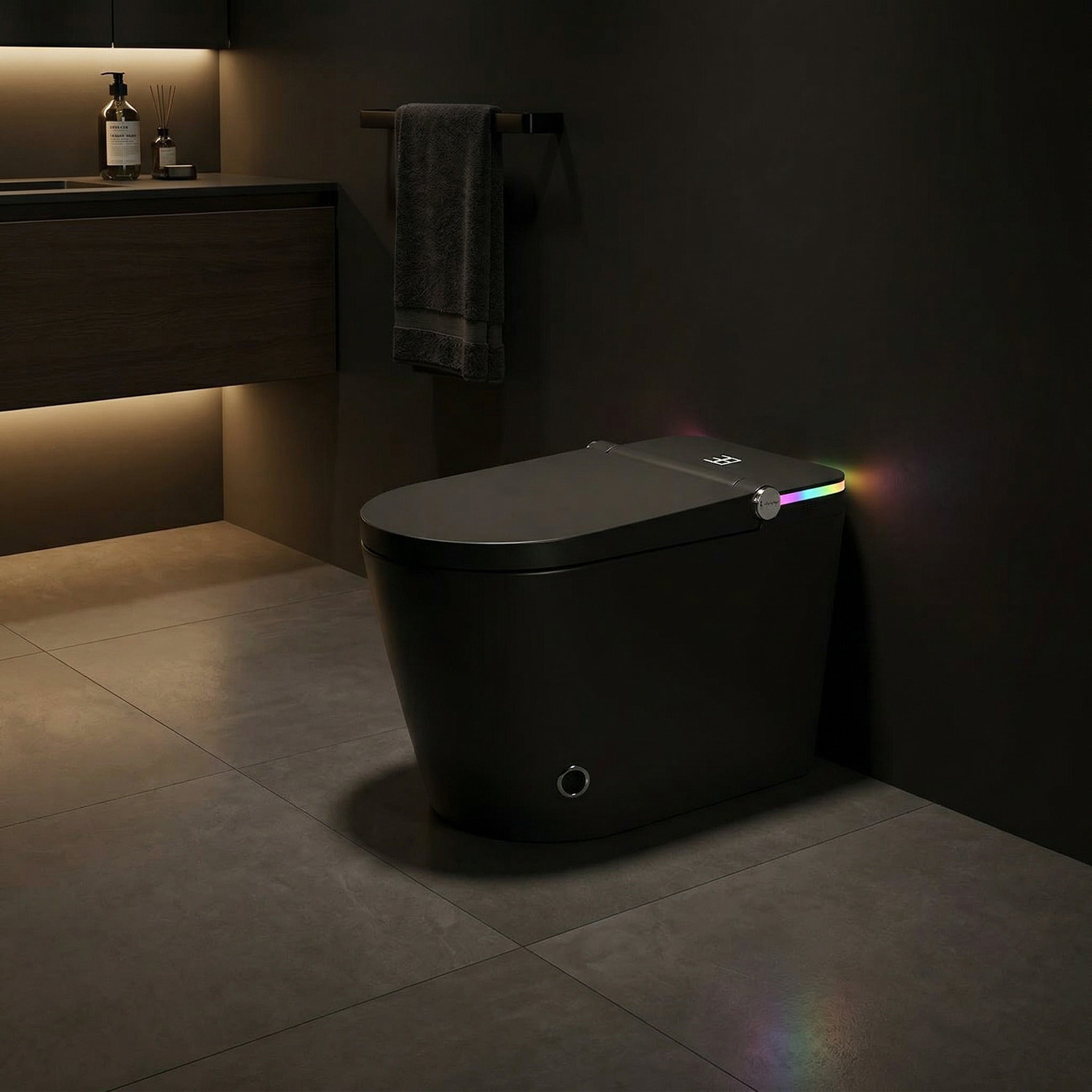 SERA Omega Black Smart Bidet Toilet Without Tank