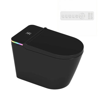 Sera Omega Smart Bidet Toilet, One-Piece Toilet with Auto Jet Flush, Auto Open/Close Lid, Warm Water Wash, Warm-Air Dryer, Heated Seat – Black