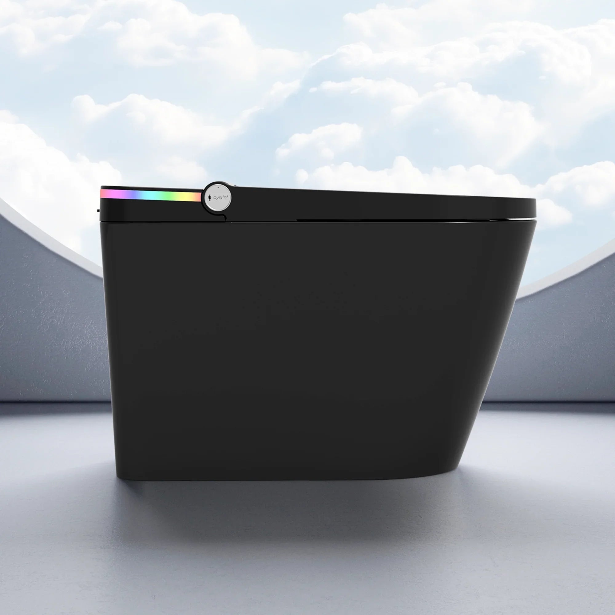 Sera Omega Smart Bidet Toilet, One-Piece Toilet with Auto Jet Flush, Auto Open/Close Lid, Warm Water Wash, Warm-Air Dryer, Heated Seat – Black