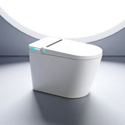 Sera Omega Toilette intelligente avec bidet, monobloc avec chasse à jet automatique, abattant auto-ouvrant/fermant, lavage à l’eau chaude, sécheur à air chaud, siège chauffant – Blanc