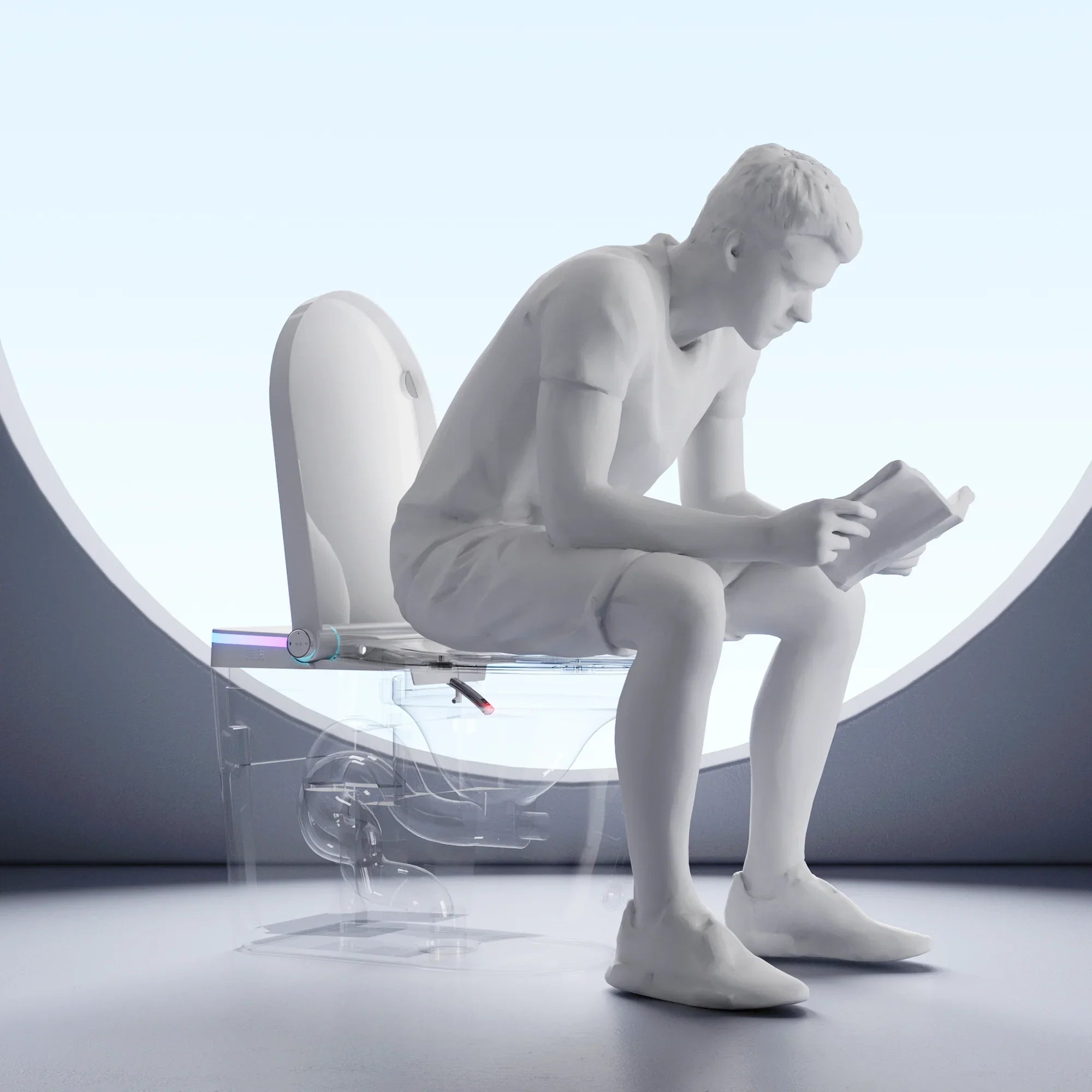 Sera Omega Toilette intelligente avec bidet, monobloc avec chasse à jet automatique, abattant auto-ouvrant/fermant, lavage à l’eau chaude, sécheur à air chaud, siège chauffant – Blanc