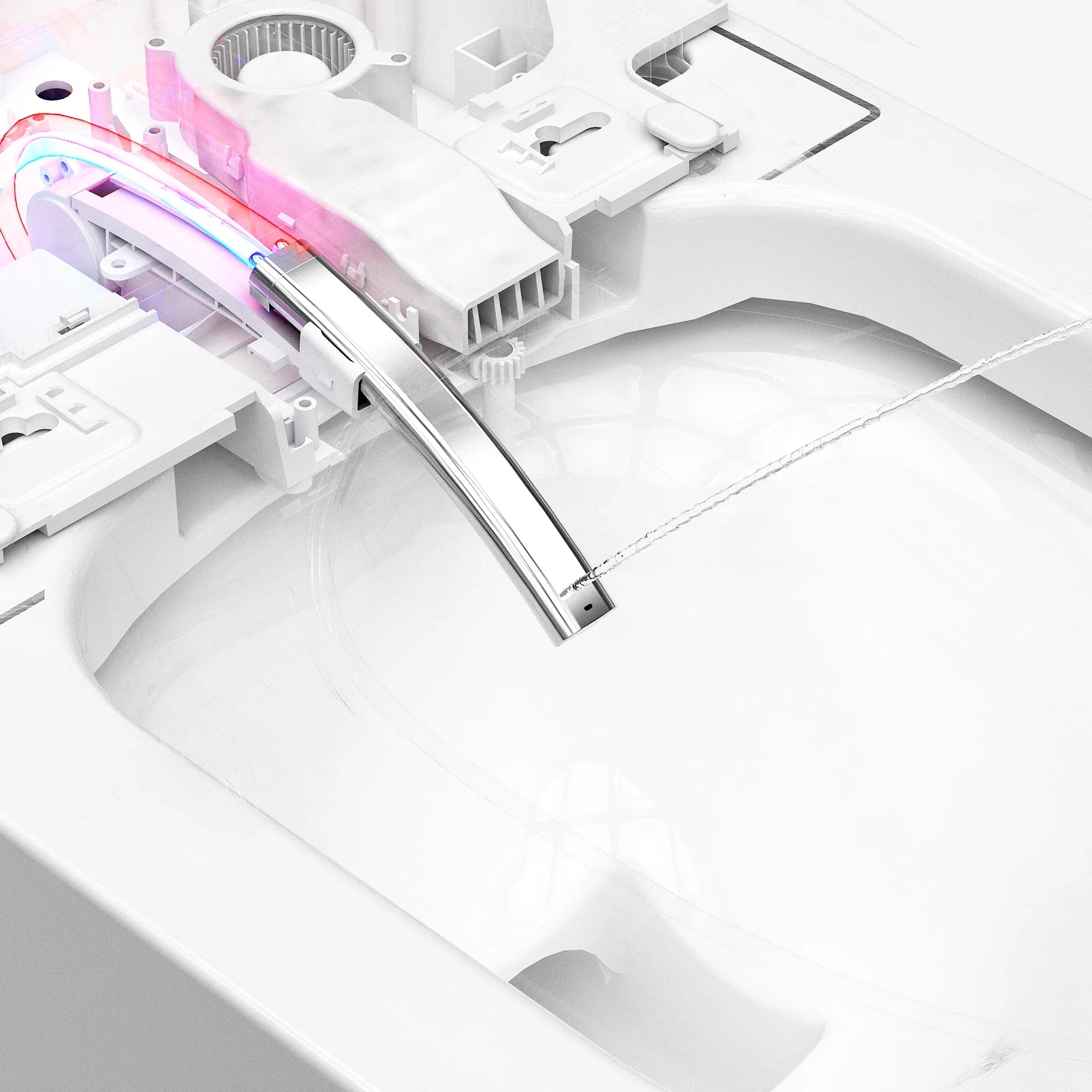 Sera Omega Toilette intelligente avec bidet, monobloc avec chasse à jet automatique, abattant auto-ouvrant/fermant, lavage à l’eau chaude, sécheur à air chaud, siège chauffant – Blanc